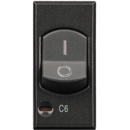 HS4301/6 Axolute Двухполюсный термомагнитный выключатель с индикатором защиты 1 полюса, 6 А Bticino