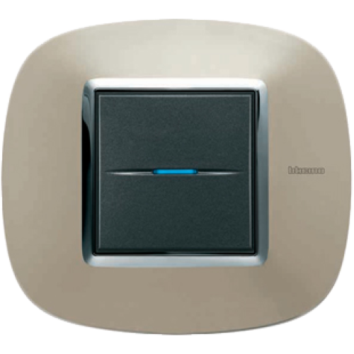 HB4802TC Рамка Axolute Овал Светлый титан 2-модульная Bticino