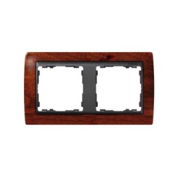 82825-61 Рамка декоративная, 2 поста, Simon 82, вишня-графит