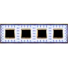 FD01344AZOB Рамка Vintage Porcelain Blue LYS / Золото 4-постовая Fede