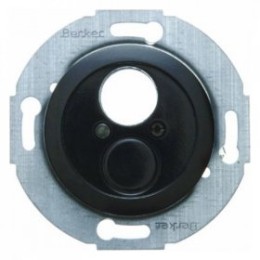 450821 Механизм для малого штекерного разъема с центральной панелью цвет: черный, с блеском серия 1930, Glasserie, Palazzo Berker