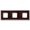 FD01313WCB Рамка Vintage Wood Wenge / Bright chrome 3-постовая Fede