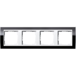 0214733 Рамка Event Clear Черный / Белый 4-постовая Gira