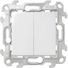 2410397-030 Двухклавишный переключатель, бел Simon 24