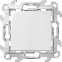 2410397-030 Двухклавишный переключатель, бел Simon 24