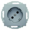 47271404 Штепсельная розетка SCHUKO 45° цвет: алюминий, матовый B.1/B.7 Glas Berker