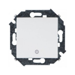 1591150-030 Выключатель одноклавишный кнопочный с пиктограммой, 16А 250В, винтовой зажим, белый Simon 15