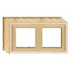FD01502OP Рамка для накладного монтажа Roma GOLD WHITE PATINA 2-постовая Fede