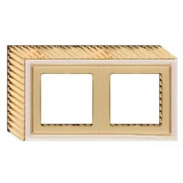FD01502OP Рамка для накладного монтажа Roma GOLD WHITE PATINA 2-постовая Fede