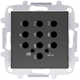 8553.5 NS Накладка для механизма электронного выключателя с кодовой клавиатурой 8153.5, серия SKY, цвет чёрный барх., ABB