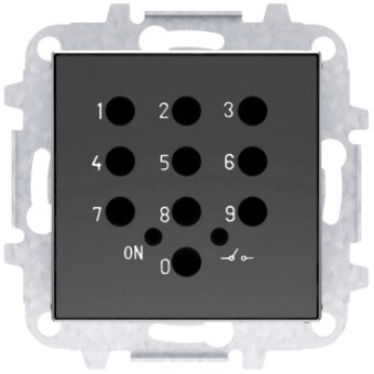 8553.5 NS Накладка для механизма электронного выключателя с кодовой клавиатурой 8153.5, серия SKY, цвет чёрный барх., ABB