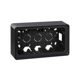 8200760-038 Монтажная коробка для накладного монтажа, 2 поста,  S82 Detail, графит Simon