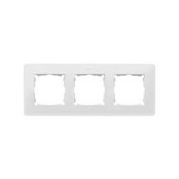 8200630-230 Рамка декоративная, 3 поста, Simon 82 Detail Original, белый-алюминий