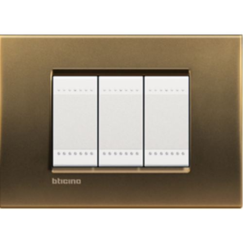 LNA4802BZ Рамка LivingLight Квадрат Бронза 2-модульная Bticino