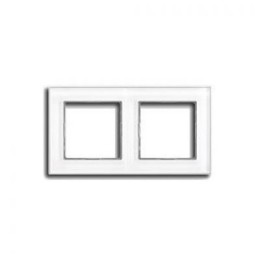 AC582GLWW Рамка A Creation Белое стекло 2-постовая Jung
