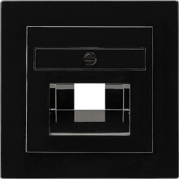 027047 Накладка 50*50 мм для розеток UAE/IAE Черный Gira S-color