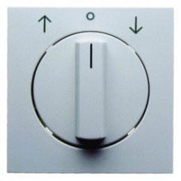 10801909 Центральная панель с вращающейся ручкой для жалюзийного поворотного выключателя цвет: полярная белизна, матовый S.1/B.1/B.3/B.7 Glas Berker