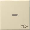 020901 Клавиша с подсветкой и символом "розетка" Кремовый Gira