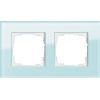 021218 Рамка Esprit Салотовое стекло 2-постовая Gira