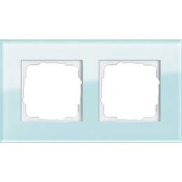 021218 Рамка Esprit Салотовое стекло 2-постовая Gira