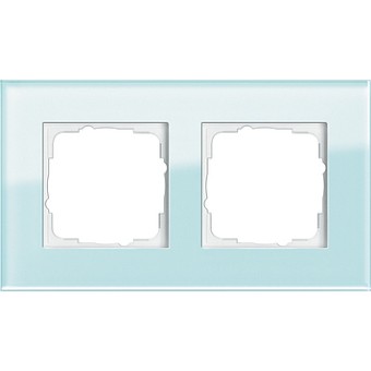 021218 Рамка Esprit Салотовое стекло 2-постовая Gira