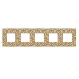 FD01445DGOB Рамка Belle Epoque Tapestry Decorgold / Bright gold 5-постовая гор/верт. Fede