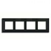 LSD984SW Рамка LS Design Черный 4-постовая Jung