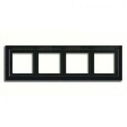 LSD984SW Рамка LS Design Черный 4-постовая Jung