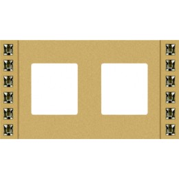 FD01262OR Рамка Crystal De Luxe Real Gold 2-постовая Fede