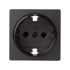 82043-38 Накладка на 2-х полюсн. розетку 2P+E с заземл. с уменьш.глубиной уст., S82,82Н,82Д,графит Simon