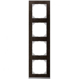 MTN4040-3671 Рамка M-Pure Decor Венге / Алюминий 4-постовая Merten