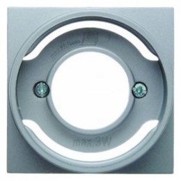 11981404 Центральная панель для светового сигнала Е14 цвет: алюминий, матовый B.1/B.7 Glas Berker