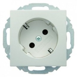 47271909 Штепсельная розетка SCHUKO 45° цвет: полярная белизна, матовый S.1/B.1/B.3/B.7 Glas Berker