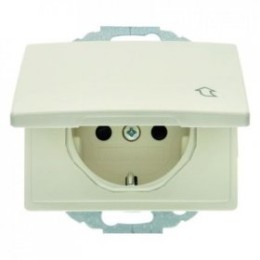47470002 Штепсельная розетка SCHUKO с откидной крышкой цвет: белый, с блеском Arsys Berker