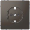 MTN2300-6034 D-life розетка 16а с з/к и шторками, антрацит Merten