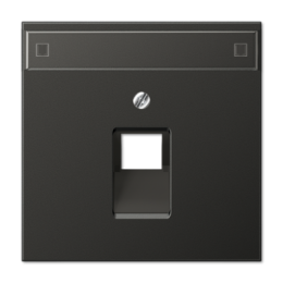 AL2969-1NAUAAN LS 990 Антрацит Накладка 1-ой наклонной ТЛФ/комп розетки с полем для надписи Jung LS серия