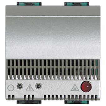NT4520 Повторитель сигналов для детекторов газа со световой и звуковой сигнализацией (85дБ), 6А актив. и 2А индуктив. нагрузки, 2 модуля Bticino