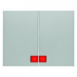 14377003 Клавиши с красной линзой цвет: алюминий K.5 Berker