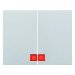 14377004 Клавиши с красной линзой цвет: стальной, лак K.5 Berker