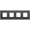 21669.18 Рамка Eikon Evo Черный алюминий 8 модулей Vimar