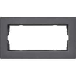 1002235 Рамка установочная для монтажа заподлицо E2 Антрацит 2-постовая Gira
