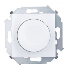 1591311-030 Регулятор напряжения поворотно-нажимной, 500Вт, 230В, винтовой зажим, белый Simon 15