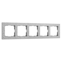 W0052406 Рамка на 5 постов (серебряный)  Hammer Werkel a052530