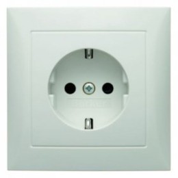 47228989 Штепсельная розетка SCHUKO с крышкой цвет: полярная белизна, с блеском S.1 Berker