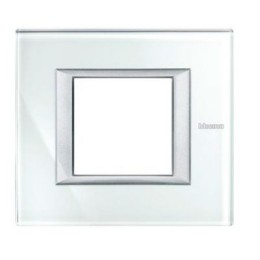 HA4802VSW Рамка Axolute Квадрат Белый Whice 2-модульная Bticino