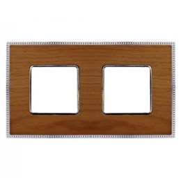 FD01452CCB Рамка Belle Epoque Wood Cherry / Bright chrome 2-постовая гор/верт. Fede