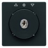 10826086 Центральная панель с замком к жалюзийному замочному выключателю цвет: антрацит, с эффектом бархата ключ вынимается 3 положениях, Q.1 Berker