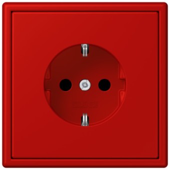 LC1520KI32090 Les Couleurs® Le Corbusier SCHUKO®-розетка со встроенной повышенной защитой от прикосновения rouge vermillon 31 Jung