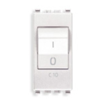 20405.10.B Выключатель термомагнитный 1p+n c10 120-230v , белый Vimar Eikon