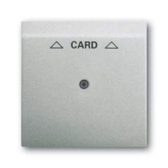 1753-0-0080 (1792-783), Плата центральная (накладка) для механизма карточного выключателя 2025 U, серия impuls, цвет серебристый металлик, ABB